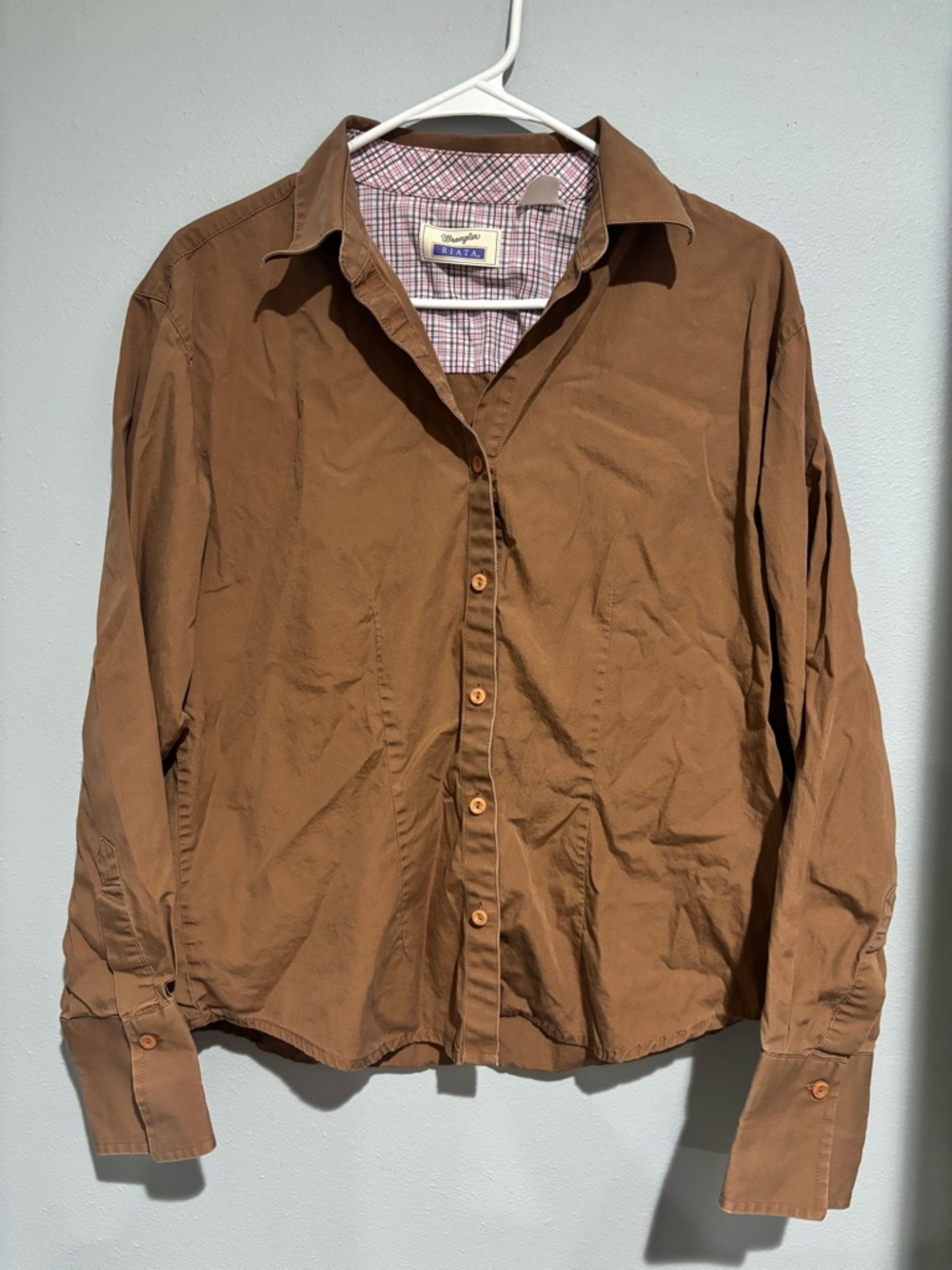Wrangler Brown Button-Down Shirt